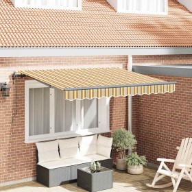 Toldo Retráctil Multicolor 350 x 200 cm Poliéster y Aluminio