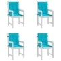 Cushions for chairs with low backrest 4 units turquoise fabric by vidaXL, Cushions for chairs and sofas - Ref: Foro24-361338,...
