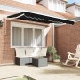 Toldo Retráctil Manual Negro 350x200 cm tela