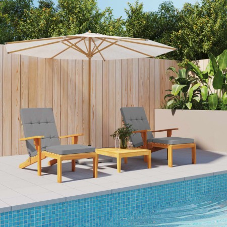 Kissen für Sonnenliege 2 Stück Oxford Stoff grau von vidaXL, Kissen für Stühle und Sofas - Ref: Foro24-361985, Preis: 49,15 €...