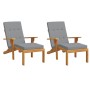 Kissen für Sonnenliege 2 Stück Oxford Stoff grau von vidaXL, Kissen für Stühle und Sofas - Ref: Foro24-361985, Preis: 49,15 €...