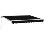 Toldo Retráctil Manual Negro 350x200 cm tela