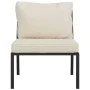Gartenstühle 2 Stück aus Stahl mit sandfarbenen Kissen 60x74x79cm von vidaXL, Modulare Sofas für den Außenbereich - Ref: Foro...