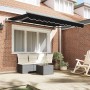 Toldo Retráctil Negro 350 x 200 cm Poliéster y Aluminio