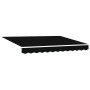 Toldo Retráctil Negro 350 x 200 cm Poliéster y Aluminio