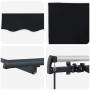 Toldo Retráctil Negro 350 x 200 cm Poliéster y Aluminio