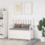 Bank aus massivem weißem Kiefernholz, 112,5 x 51,5 x 96,5 cm von vidaXL, Banken - Ref: Foro24-823560, Preis: 145,39 €, Rabatt: %