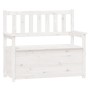 Bank aus massivem weißem Kiefernholz, 112,5 x 51,5 x 96,5 cm von vidaXL, Banken - Ref: Foro24-823560, Preis: 145,39 €, Rabatt: %