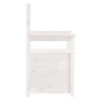 Banco de madera maciza de pino blanco 112,5x51,5x96,5 cm de vidaXL, Bancos - Ref: Foro24-823560, Precio: 145,32 €, Descuento: %