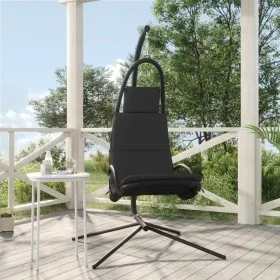 Garden hanging chair with steel cushion and dark gray Oxford fabric by vidaXL, Garden rockers - Ref: Foro24-362729, Price: 12...