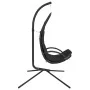 Garden hanging chair with steel cushion and dark gray Oxford fabric by vidaXL, Garden rockers - Ref: Foro24-362729, Price: 12...