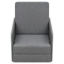 Sillón convertible tela gris claro