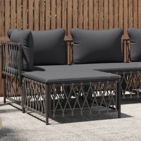 Garden stool with anthracite gray woven fabric cushion by vidaXL, Modular outdoor sofas - Ref: Foro24-364144, Price: 45,75 €,...