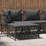 Garden stool with anthracite gray woven fabric cushion by vidaXL, Modular outdoor sofas - Ref: Foro24-364144, Price: 45,35 €,...