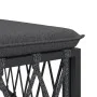 Garden stool with anthracite gray woven fabric cushion by vidaXL, Modular outdoor sofas - Ref: Foro24-364144, Price: 45,35 €,...