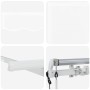 Toldo Retráctil Blanco 350 x 200 cm Poliéster y Aluminio
