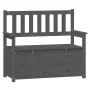 Bank aus massivem grauem Kiefernholz, 112,5 x 51,5 x 96,5 cm von vidaXL, Banken - Ref: Foro24-823561, Preis: 152,90 €, Rabatt: %