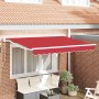Toldo Retráctil Manual Rojo 350x200 cm tela