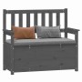 Banco de madera maciza de pino gris 112,5x51,5x96,5 cm de vidaXL, Bancos - Ref: Foro24-823561, Precio: 154,48 €, Descuento: %