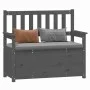 Bank aus massivem grauem Kiefernholz, 112,5 x 51,5 x 96,5 cm von vidaXL, Banken - Ref: Foro24-823561, Preis: 152,90 €, Rabatt: %