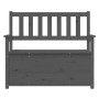 Banco de madera maciza de pino gris 112,5x51,5x96,5 cm de vidaXL, Bancos - Ref: Foro24-823561, Precio: 154,48 €, Descuento: %