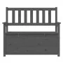 Bank aus massivem grauem Kiefernholz, 112,5 x 51,5 x 96,5 cm von vidaXL, Banken - Ref: Foro24-823561, Preis: 152,90 €, Rabatt: %
