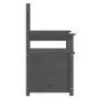 Bank aus massivem grauem Kiefernholz, 112,5 x 51,5 x 96,5 cm von vidaXL, Banken - Ref: Foro24-823561, Preis: 152,90 €, Rabatt: %