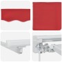 Toldo Retráctil Manual Rojo 350x200 cm tela