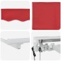 Toldo Retráctil Manual Rojo 350x200 cm tela