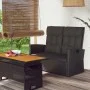 Liegende Gartenbank und schwarze synthetische Rattankissen 118 cm von vidaXL, Gartenbänke - Ref: Foro24-362185, Preis: 151,25...