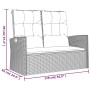 Reclining garden bench and black synthetic rattan cushions 118 cm by vidaXL, garden benches - Ref: Foro24-362185, Price: 190,...