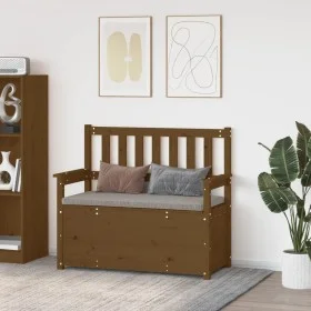 Solid pine wood bench honey brown 112.5x51.5x96.5 cm by vidaXL, Banks - Ref: Foro24-823562, Price: 162,58 €, Discount: %
