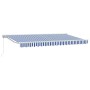 Toldo Retráctil Manual Azul y 400x200 cm tela