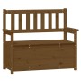 Banco de madera maciza pino marrón miel 112,5x51,5x96,5 cm de vidaXL, Bancos - Ref: Foro24-823562, Precio: 164,37 €, Descuent...