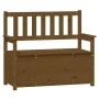 Solid pine wood bench honey brown 112.5x51.5x96.5 cm by vidaXL, Banks - Ref: Foro24-823562, Price: 162,58 €, Discount: %