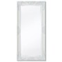 Espejo de pared estilo barroco blanco 100x50 cm