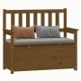Solid pine wood bench honey brown 112.5x51.5x96.5 cm by vidaXL, Banks - Ref: Foro24-823562, Price: 162,58 €, Discount: %
