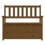 Solid pine wood bench honey brown 112.5x51.5x96.5 cm by vidaXL, Banks - Ref: Foro24-823562, Price: 162,58 €, Discount: %