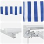 Toldo Retráctil Manual Azul y 400x200 cm tela