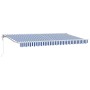 Toldo Retráctil Manual Azul y 400x200 cm tela