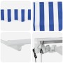Toldo Retráctil Manual Azul y 400x200 cm tela
