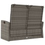Verstellbare Gartenbank und Kissen Kunstrattangrau 118 cm von vidaXL, Gartenbänke - Ref: Foro24-362186, Preis: 224,27 €, Raba...