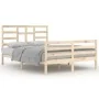 Estructura de cama madera maciza 140x200 cm de vidaXL, Camas y somieres - Ref: Foro24-3105860, Precio: 122,40 €, Descuento: %