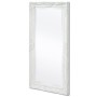 Espejo de pared estilo barroco blanco 100x50 cm