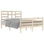 Estructura de cama madera maciza 140x200 cm de vidaXL, Camas y somieres - Ref: Foro24-3105860, Precio: 122,40 €, Descuento: %