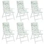 High back chair cushions 6 pcs Oxford fabric with leaf print by vidaXL, Cushions for chairs and sofas - Ref: Foro24-361930, P...