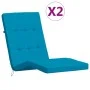 Sonnenliegenkissen 2 Stück hellblauer Oxford-Stoff von vidaXL, Kissen für Stühle und Sofas - Ref: Foro24-361988, Preis: 48,85...
