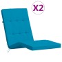 Sonnenliegenkissen 2 Stück hellblauer Oxford-Stoff von vidaXL, Kissen für Stühle und Sofas - Ref: Foro24-361988, Preis: 49,45...