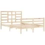 Estructura de cama madera maciza 140x200 cm de vidaXL, Camas y somieres - Ref: Foro24-3105860, Precio: 122,40 €, Descuento: %