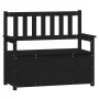 Solid black pine wood bench 112.5x51.5x96.5 cm by vidaXL, Banks - Ref: Foro24-823563, Price: 129,36 €, Discount: %